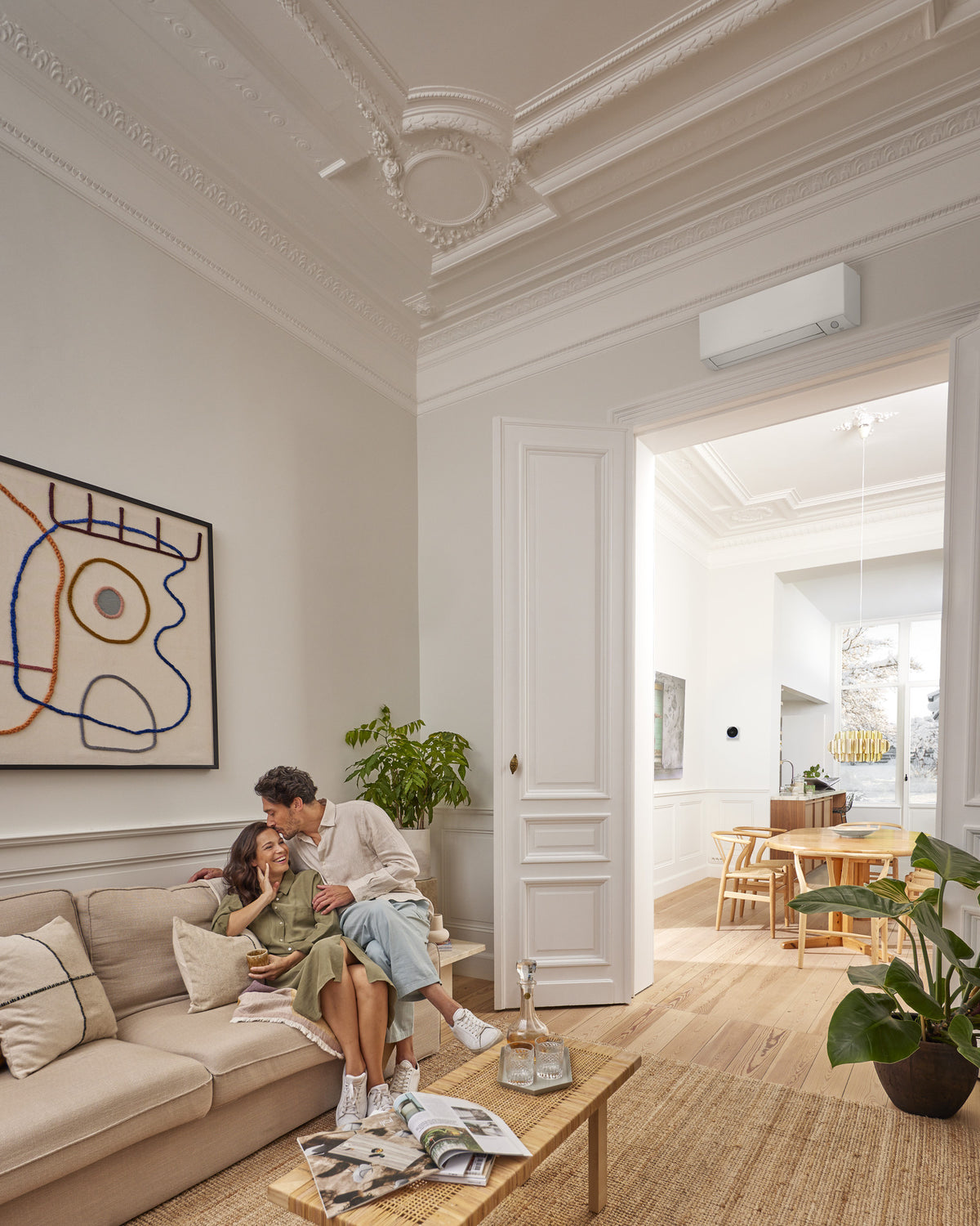 DAIKIN Perfera W Nepura FTXTM30A — nástenná klimatizácia v interiéri