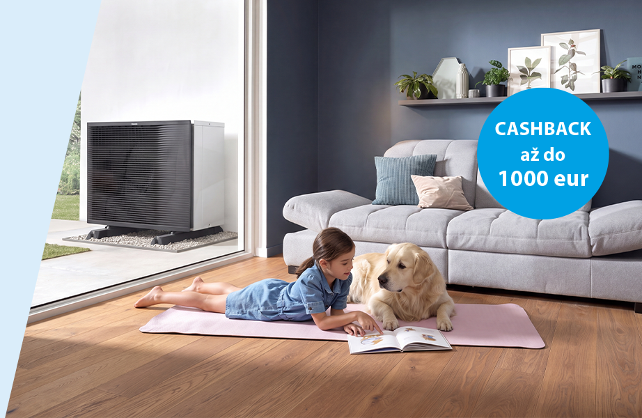 Tepelné čerpadlo Daikin Altherma pri dome, kampaň cashback až do 1 000 eur