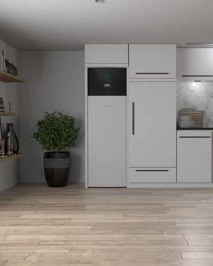 DAIKIN Altherma 3 R XL 14 kW – 180 l · 1 zóna — vnútorná jednotka v interiéri, kuchynská linka