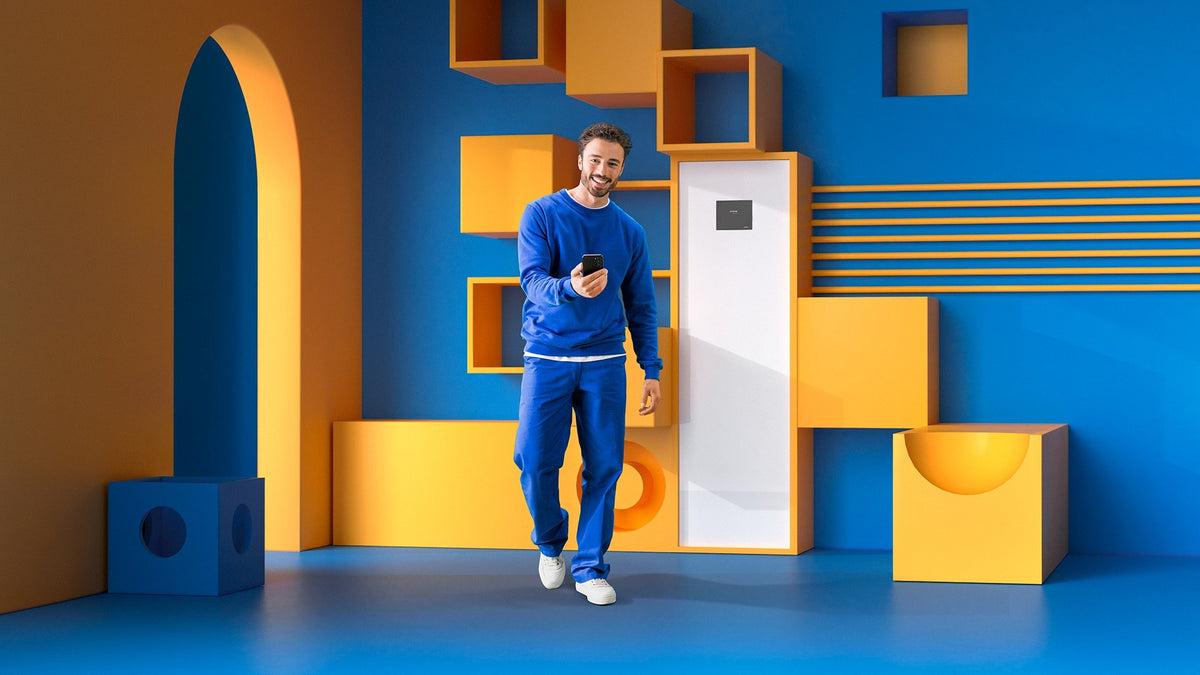 SAMSUNG EHS Split 4,4 kW – 200 l · 1 zóna — ClimateHub v interiéri s ovládaním cez mobil