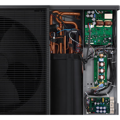 SAMSUNG EHS Quint vonkajšia jednotka 12,5 kW 1f — pohľad do vnútra s otvoreným krytom